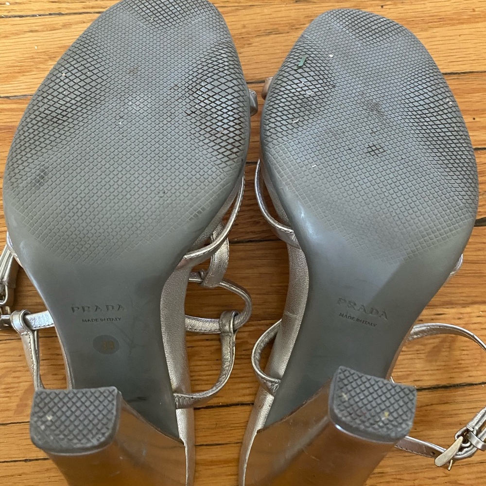 Prada Sandel color silver size 9 - Picture 2 of 5